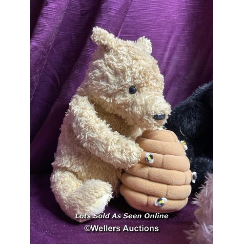 494 - FIVE VINTAGE SOFT TOYS INC. COLLECTIBLE TY, CLASSIC POOH, HOUSE OF VALENTINA COLLECTION