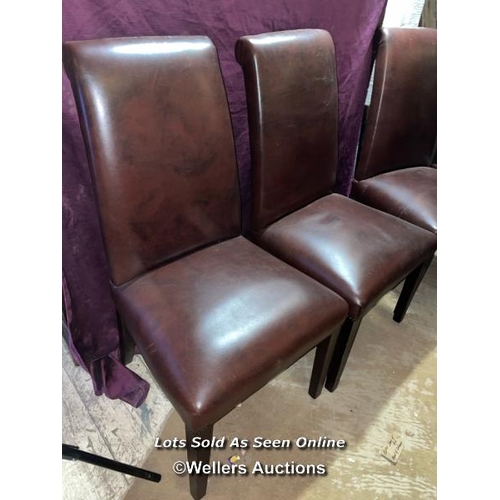 495 - SIX CONTEMPORARY DINING CHAIRS, 53 X 50 X 103CM