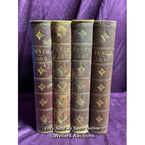 497 - FOUR VOLUMES OF PUNCH - 1887, 1888, 1897, 1895