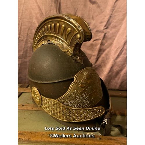 584 - CIRCA 1800 FRENCH SAPEURS AND POMPIERS HELMET