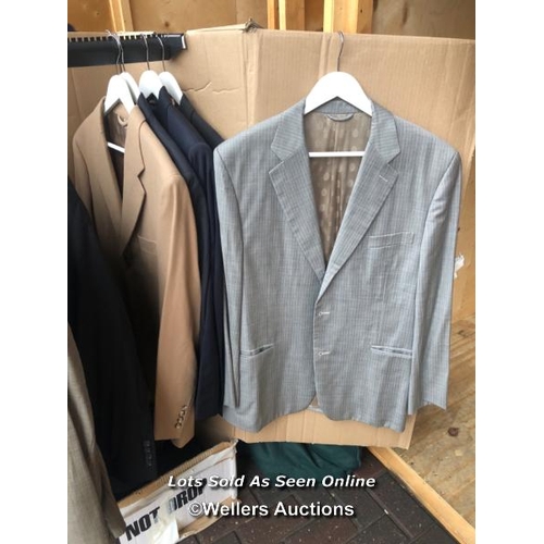 4 - 13X GENTS PRE-OWNED SUITS, MOST WITH MATCHING TROUSERS INC. HUGO BOSS, GIORGIO VENEZIANI, GIEVES AND... 