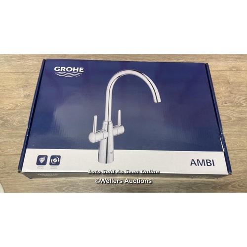 6002 - GROHE AMBI DUAL LEVER KITCHEN MIXER TAP / MINIMAL SIGNS OF USE / D17