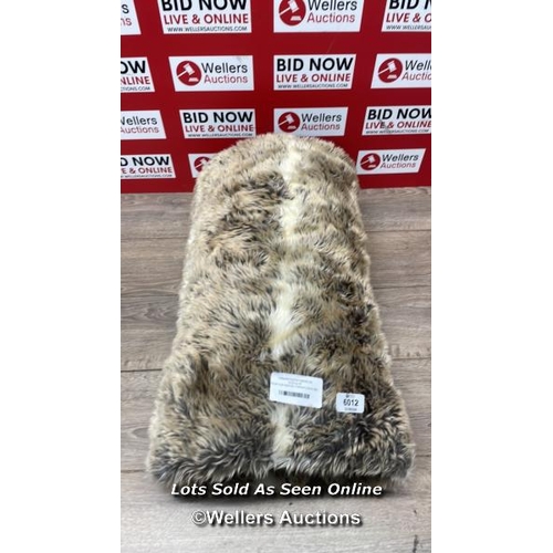 6012 - FAUX FUR HEATED THROW (120 X 160) / UNTESTED / SIGNS OF USE / WITHOUT POWER SUPPLY / D17