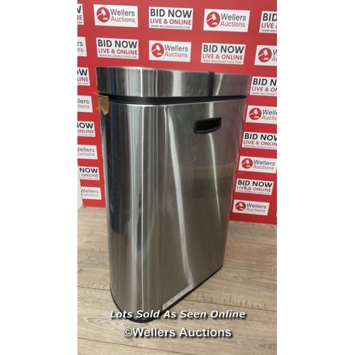 6027 - EKO STAINLESS STEEL SEMI-ROUND MOTION SENSOR BIN - 47L / SIGNS OF USE / P13