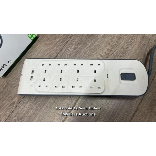 6030 - BELKIN 8-WAY SURGE  PROTECTOR / SIGNS OF USE / NO POWER / SIGNS OF USE / D18