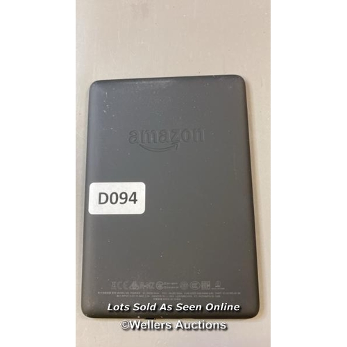 9562 - AMAZON KINDLE PAPERWHITE / PQ94WIF / RESTORED TO FACTORY DEFAULTS