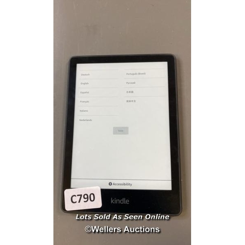 9563 - AMAZON KINDLE PAPERWHITE / 11TH GEN / M2L3EK / RESTORED TO FACTORY DEFAULTS