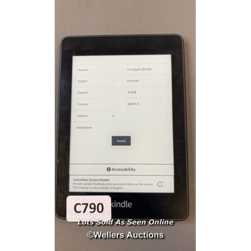 9566 - AMAZON KINDLE PAPERWHITE / PQ94WIF / RESTORED TO FACTORY DEFAULTS