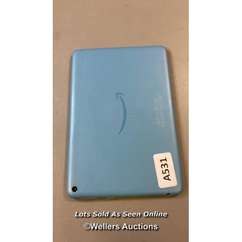 9589 - AMAZON FIRE HD 8 / K72LL4 / SCREEN DAMAGE / RESTORED TO FACTORY DEFAULTS