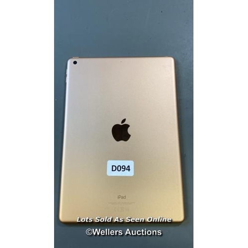 9618 - APPLE IPAD - 7RD GEN / A2197 / 32GB / SERIAL: DMPZXL5BMF39 / I-CLOUD (ACTIVATION) UNLOCKED / RESTORE... 