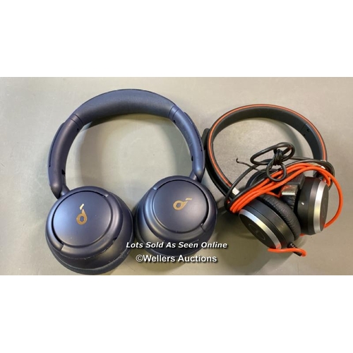 9643 - X1 JABRA HEADSET AND X1 ANKER SOUNDCORE Q30 HEADPHONES