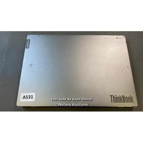 9751 - LENOVO THINKBOOK 13S / 8GB RAM / 250GB HD / I7-8565U @ 1.80GHZ / SN: P2061HFA / WINDOWS 10 OPERATING... 