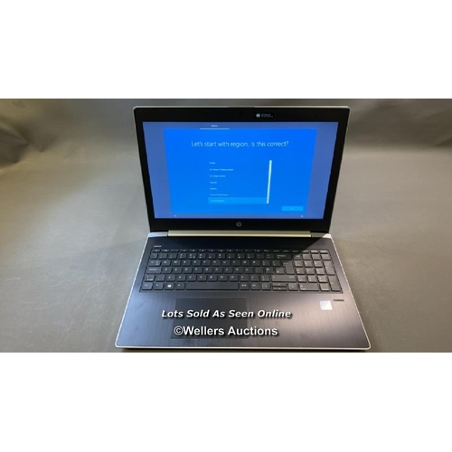 9769 - HP PROBOOK 450 G5 / 4GB RAM / 500GB HD / I3-7100U @ 2.40GHZ / SN: 2UB81ET / WINDOWS 10 OPERATING SYS... 