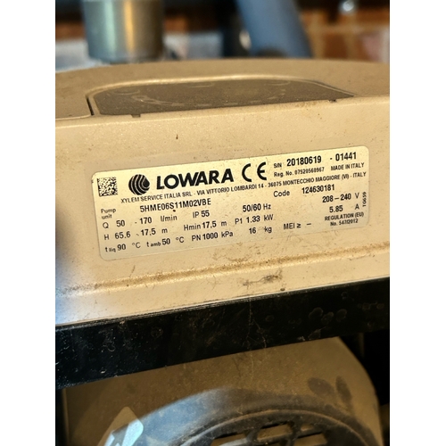 1 - LOWARA WATER BOOSTER PUMP AND 10 BAR DIAPHRAM VESSEL