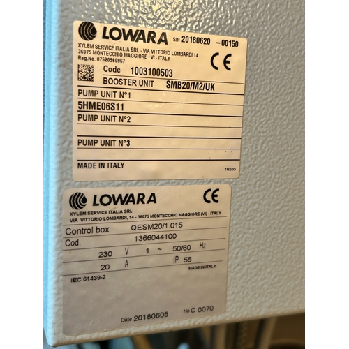 1 - LOWARA WATER BOOSTER PUMP AND 10 BAR DIAPHRAM VESSEL