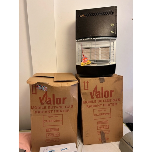 13 - X3 NEW VALOR MOBILE BUTANE GAS RADIENT HEATERS