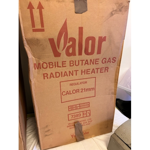 13 - X3 NEW VALOR MOBILE BUTANE GAS RADIENT HEATERS