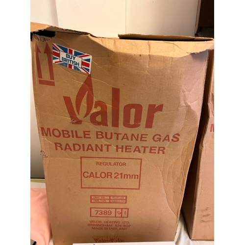 13 - X3 NEW VALOR MOBILE BUTANE GAS RADIENT HEATERS