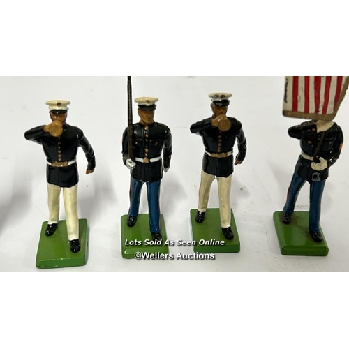 33 - Nine Britain's U.S. Marine figures, most matching / AN5