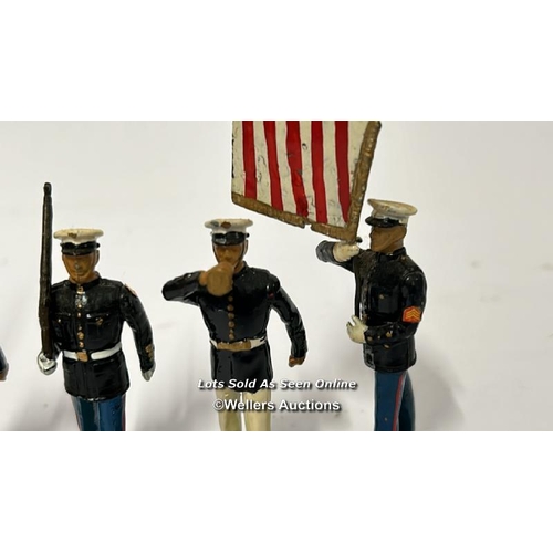 33 - Nine Britain's U.S. Marine figures, most matching / AN5