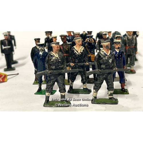 36 - Twenty seven assorted hand painted military figures, some marked Britain's / AN5