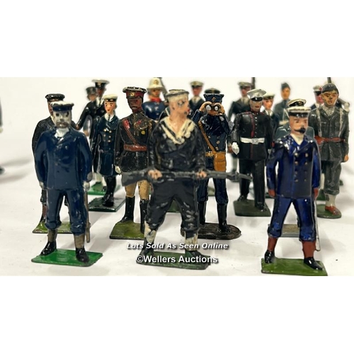 36 - Twenty seven assorted hand painted military figures, some marked Britain's / AN5