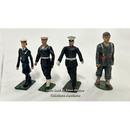 36 - Twenty seven assorted hand painted military figures, some marked Britain's / AN5