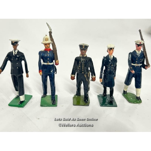 36 - Twenty seven assorted hand painted military figures, some marked Britain's / AN5