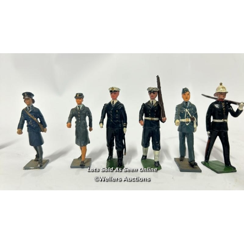 36 - Twenty seven assorted hand painted military figures, some marked Britain's / AN5