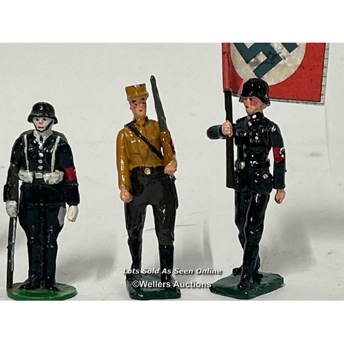 37 - Seven hand painted lead figures in WWII German uniform / AN5