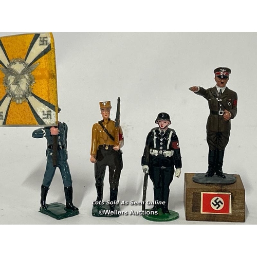 37 - Seven hand painted lead figures in WWII German uniform / AN5