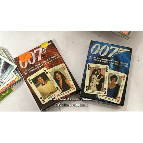 56 - James Bond - Collectors cards, magazines, playing cards and sealed DVD box set / AN8