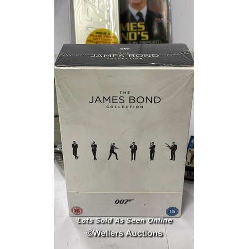 56 - James Bond - Collectors cards, magazines, playing cards and sealed DVD box set / AN8