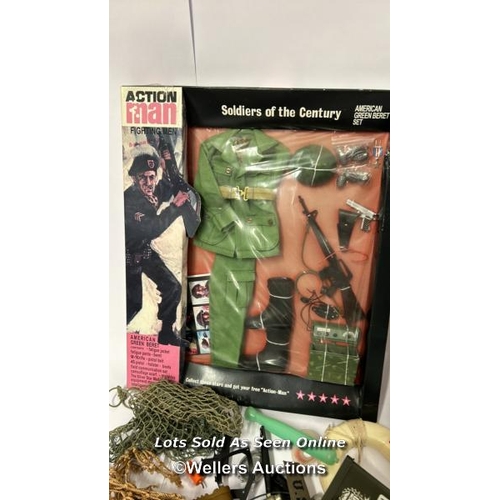 8 - Hasbro Action Man American Green Beret fatigues (2008 edition ), unopened with loose accessories / A... 