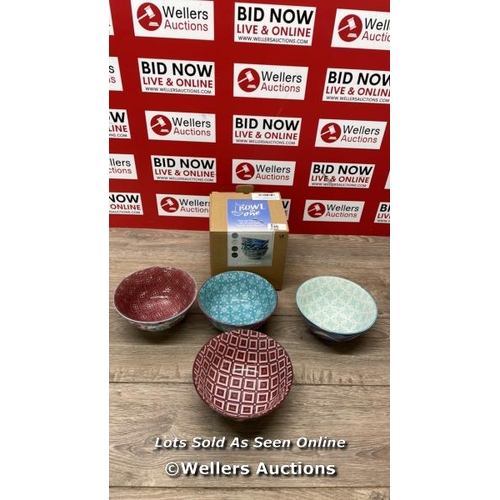 135 - VIBRANCE STONEWARE BOWL SET / MINIMAL SIGNS OF USE / A17