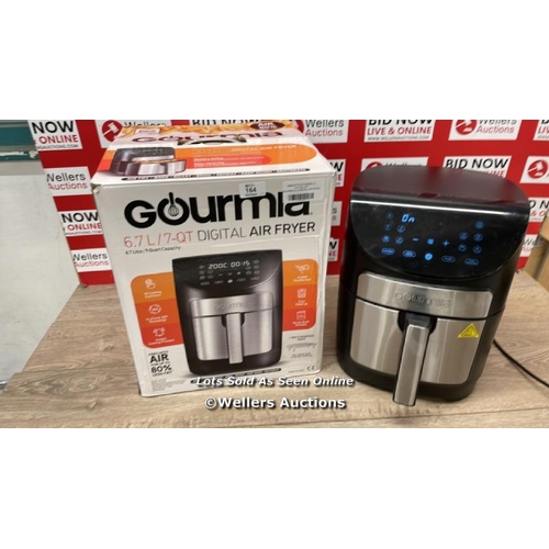 164 - GOURMIA 6.7L DIGITIAL AIR FRYER / POWERS UP / SIGNS OF USE / W1