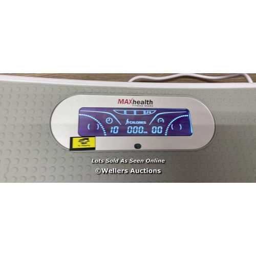 166 - MAXHEALTH MAX-RS-CST  FITNESS BOARD / WITH REMOTE / POWERS UP / SIGNS OF USE / P6