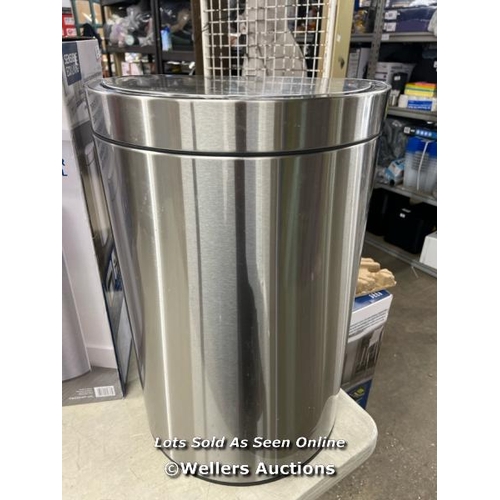 169 - EKO STAINLESS STEEL SEMI-ROUND MOTION SENSOR BIN - 47L / SIGNS OF USE / P5