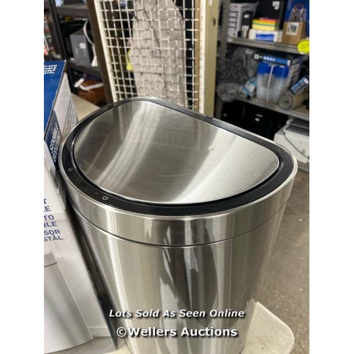 170 - EKO STAINLESS STEEL SEMI-ROUND MOTION SENSOR BIN - 47L / SIGNS OF USE / P5