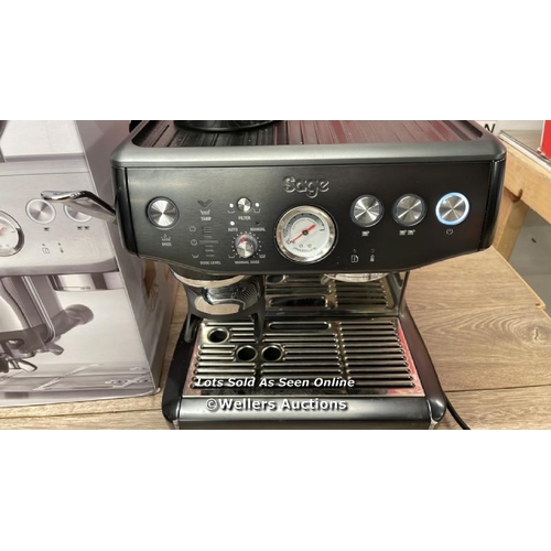 175 - SAGE THE BARISTA EXPRESS IMPRESS BEAN TO CUP COFFEE MACHINE IN BLACK STAINLESS STEEL (SES876BST4GUK1... 