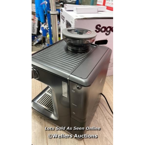 175 - SAGE THE BARISTA EXPRESS IMPRESS BEAN TO CUP COFFEE MACHINE IN BLACK STAINLESS STEEL (SES876BST4GUK1... 