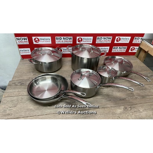 176 - TRAMONTINA STAINLESS COOKWARE SET / MINIMAL SIGNS OF USE / P10