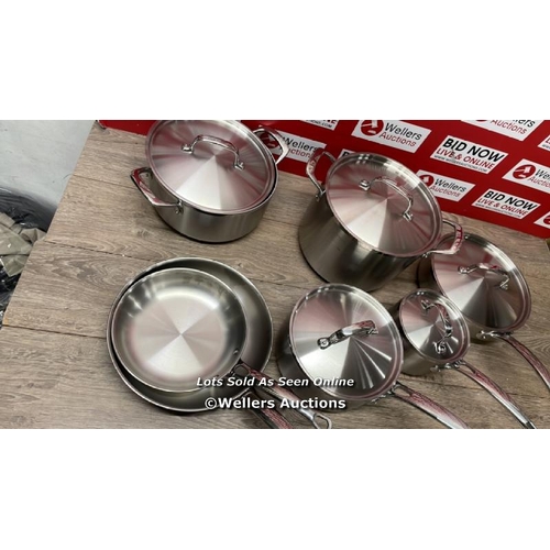 176 - TRAMONTINA STAINLESS COOKWARE SET / MINIMAL SIGNS OF USE / P10