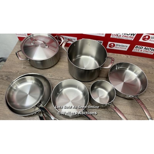 176 - TRAMONTINA STAINLESS COOKWARE SET / MINIMAL SIGNS OF USE / P10