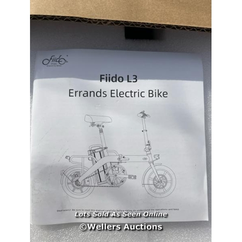 201 - FIIDO L3 ERRANDS ELECTRIC BIKE, APPEARS NEW