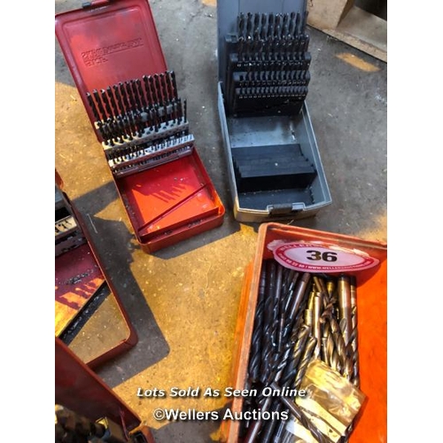 36 - LARGE QTY OF DRILL BITS AND SETS