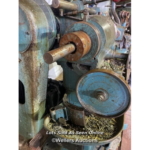 67 - H. W. WARD AND SON CAPSTAN 2A LATHE, 3 PHASE, INCL. 3 JAW CHUCK, IN WORKING ORDER