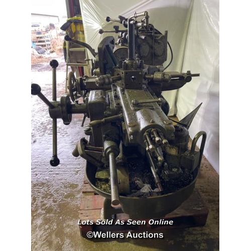 68 - H. W. WARD AND SON CAPSTAN 2A LATHE, 3 PHASE, INCL. 3 JAW CHUCK, IN WORKING ORDER