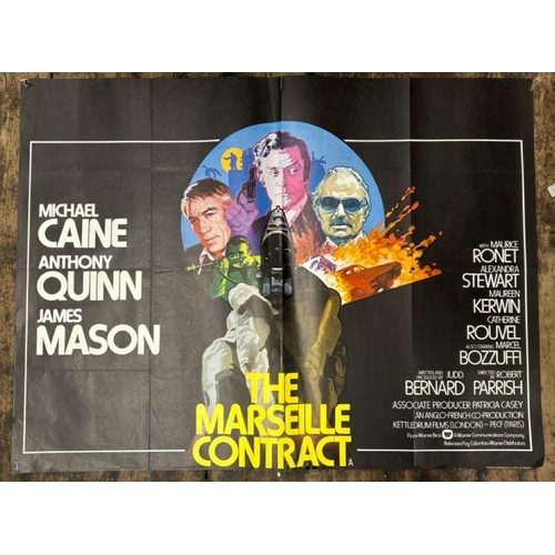 615 - THE MARSEILLE CONTRACT STARRING MICHAEL CAINE, ANTHONY QUINN, JAMES MASON, ORIGINAL FILM POSTER, PRI... 