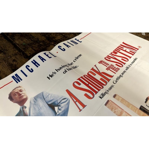 616 - A SHOCK TO THE SYSTEM STARRING MICHAEL CAINE, ORIGINAL FILM POSTER, 101CM W X 76CM H